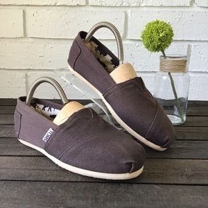 Toms Classic Slip On Brown Canvas Shoes